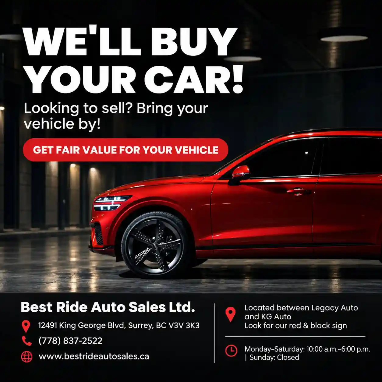 We buy cars